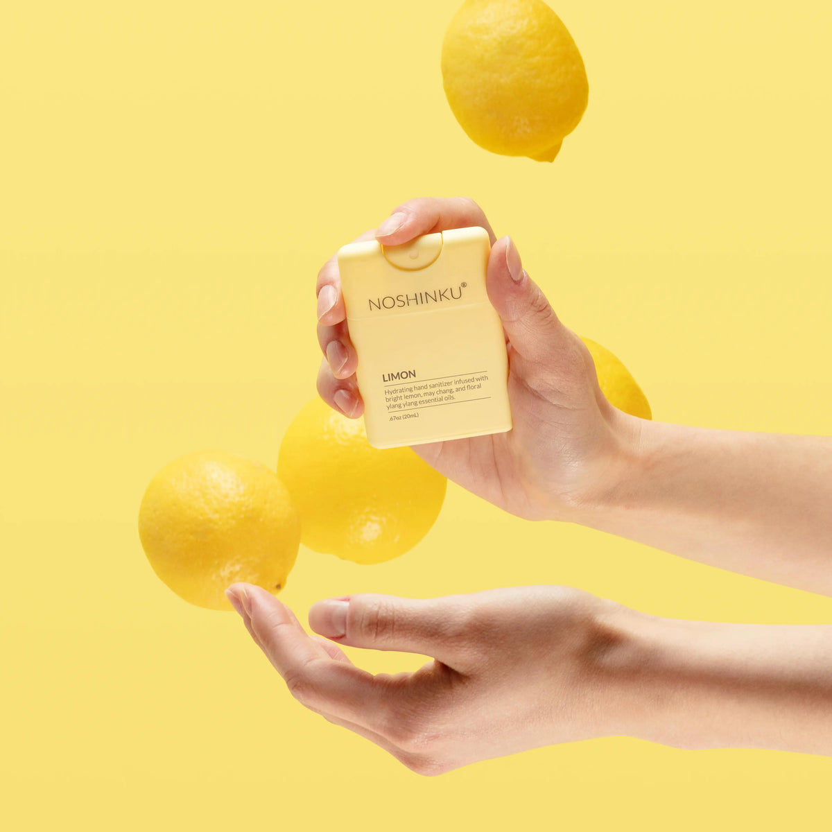 Refillable Lemon Ylang-Ylang Moisturizing Pocket Sanitizer Noshinku