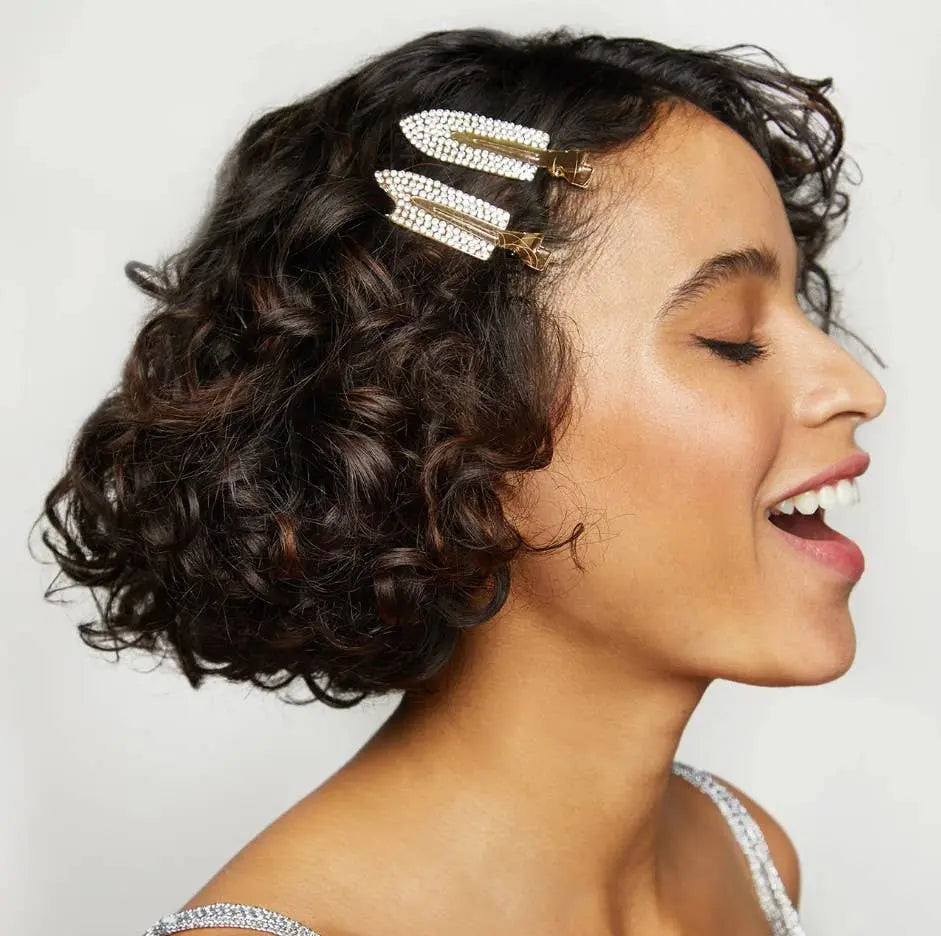 Holiday Gift of Glam Creaseless Clips 2pc Set - Rhinestone KITSCH