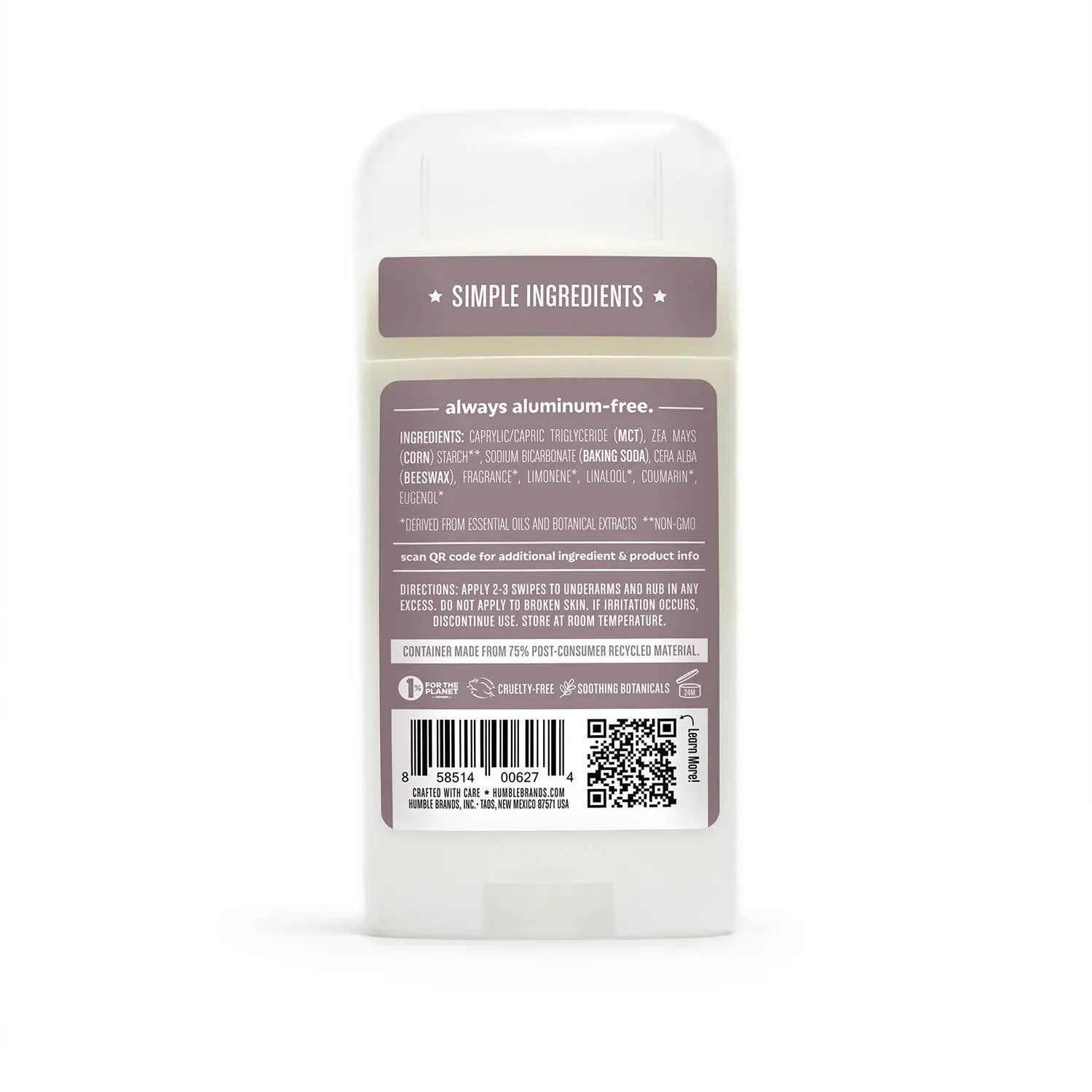 Patchouli & Copal Original Deodorant Humble Brands, Inc.