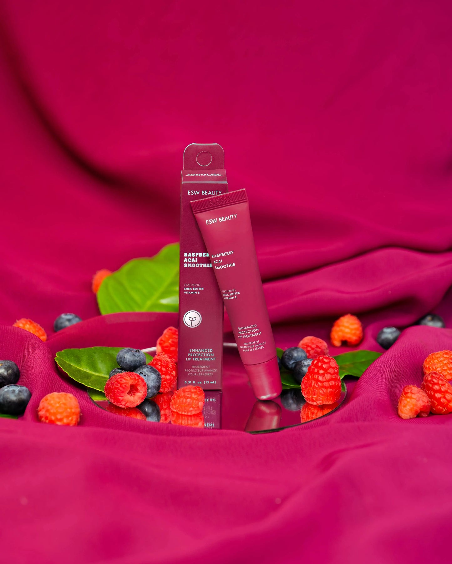 Raspberry Acai Smoothie Enhanced Protection Lip Treatment ESW Beauty