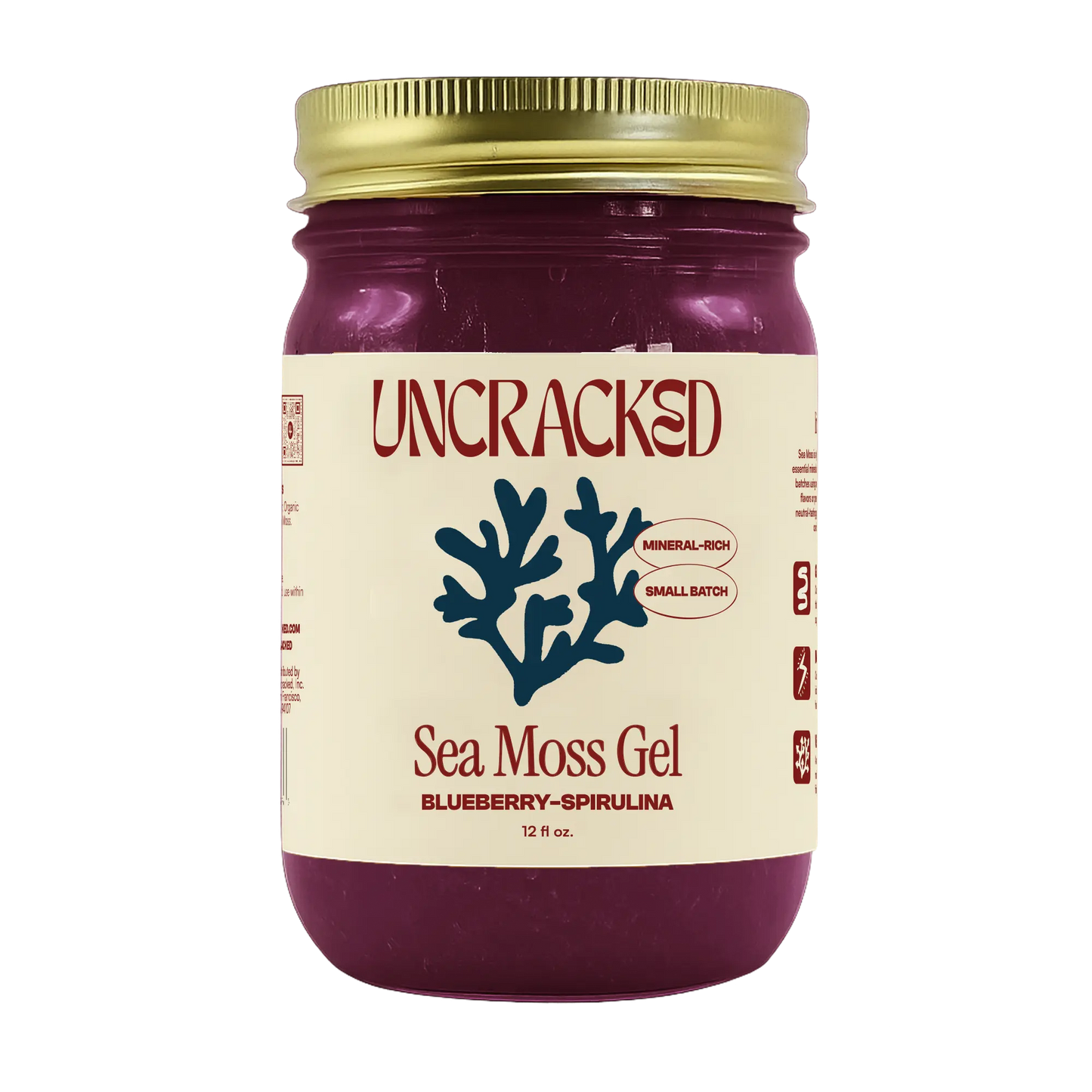Blue Spirulina Sea Moss Gel Uncracked