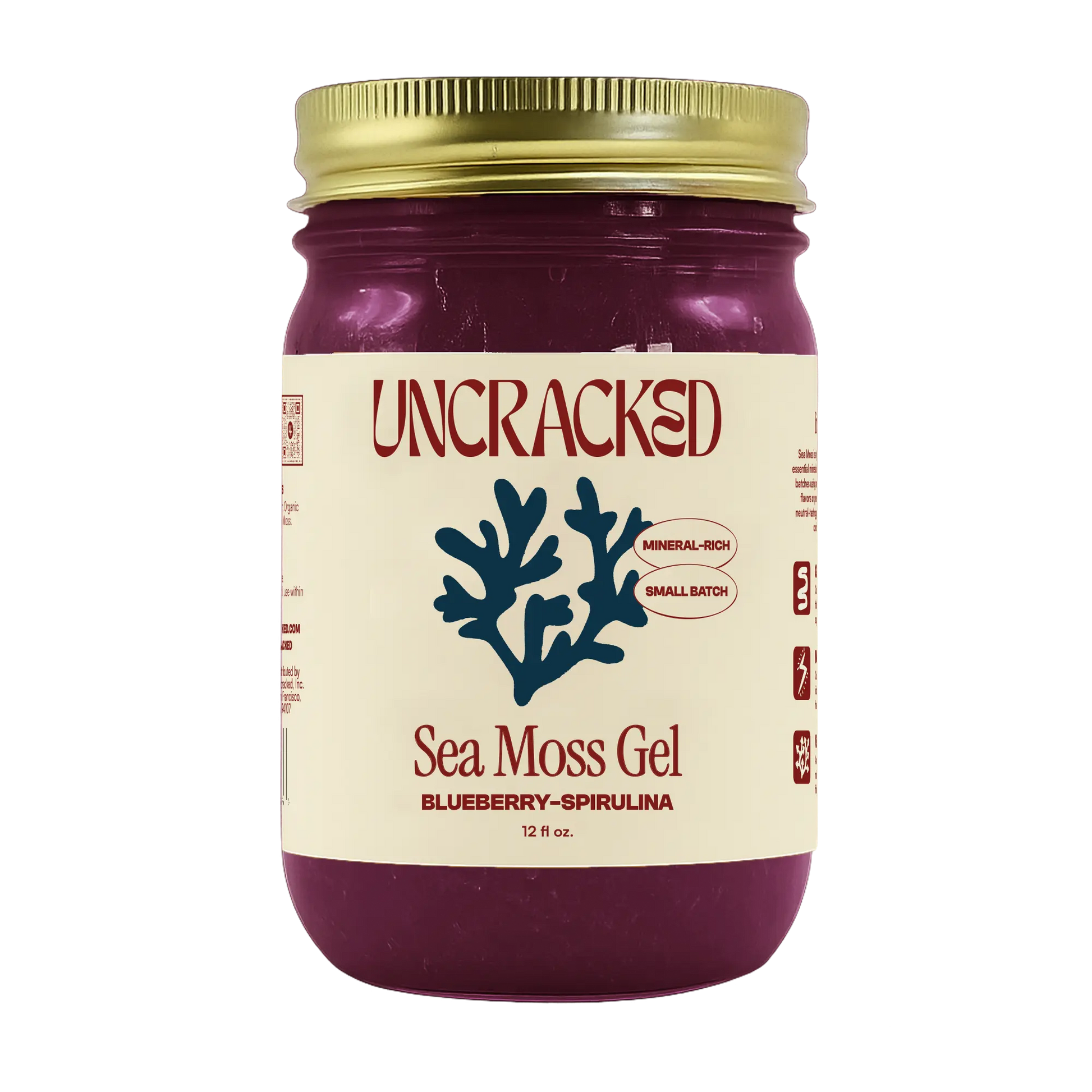Blue Spirulina Sea Moss Gel Uncracked