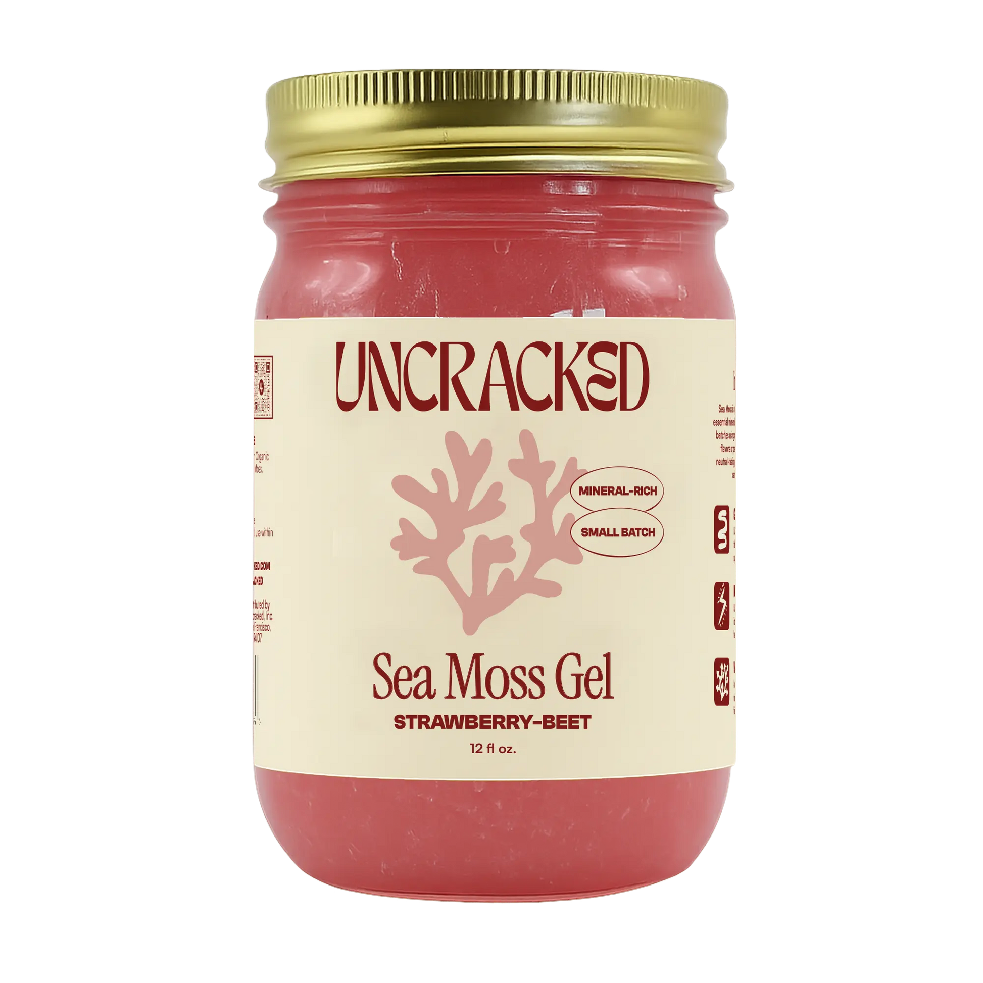 Strawberry-Beet Sea Moss Gel Uncracked