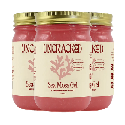 Strawberry-Beet Sea Moss Gel Uncracked