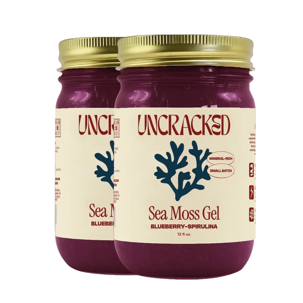 Blue Spirulina Sea Moss Gel Uncracked