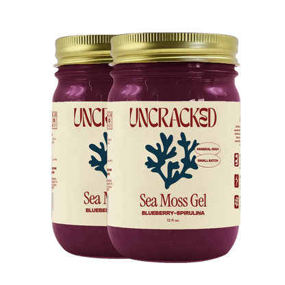 Blue Spirulina Sea Moss Gel Uncracked