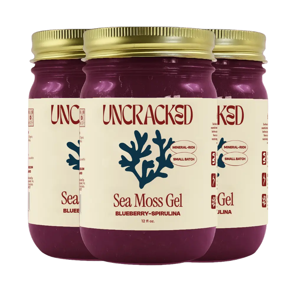 Blue Spirulina Sea Moss Gel Uncracked