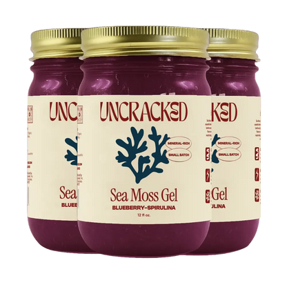 Blue Spirulina Sea Moss Gel Uncracked