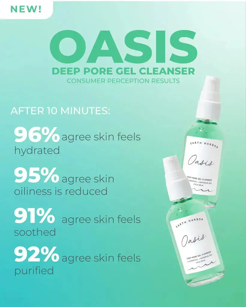 OASIS Deep Pore Gel Cleanser: Chlorophyll + Botanical BHA Earth Harbor Naturals