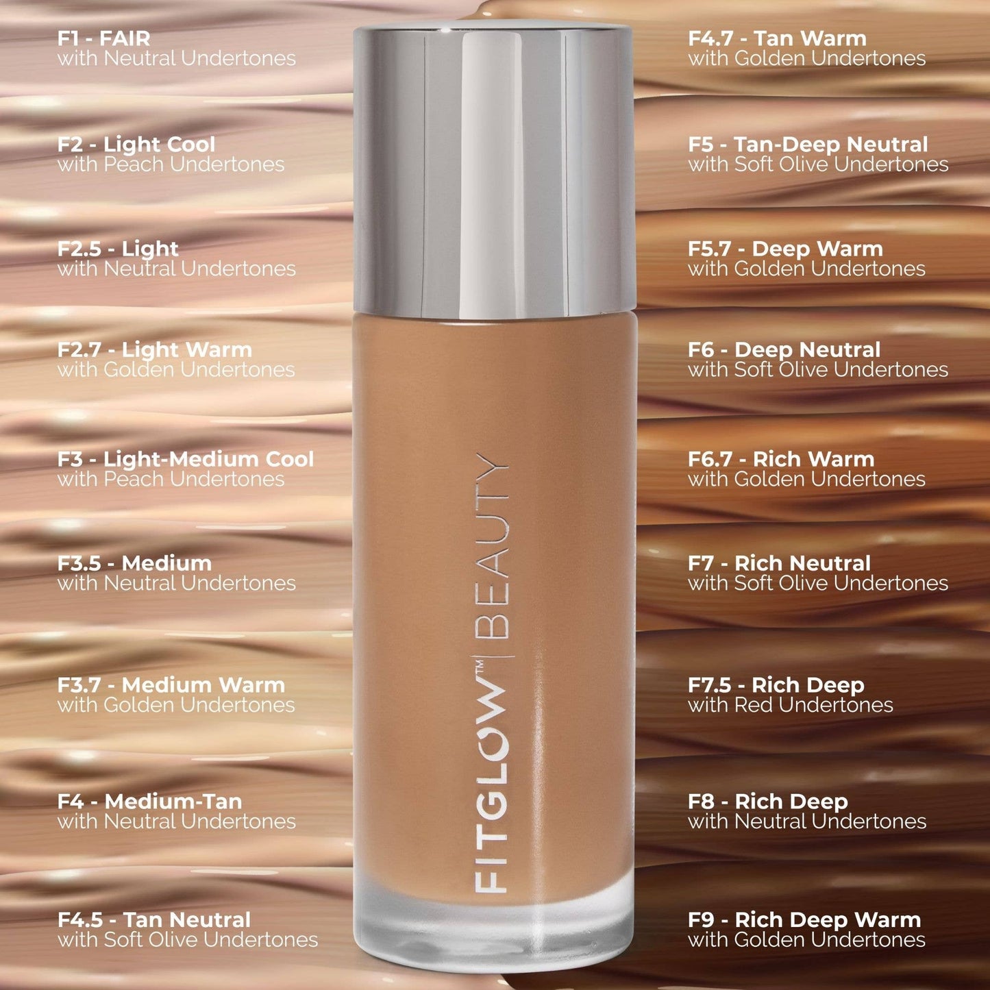 Foundation+: F5 - Tan-Deep Neutral with Soft Olive Undertones