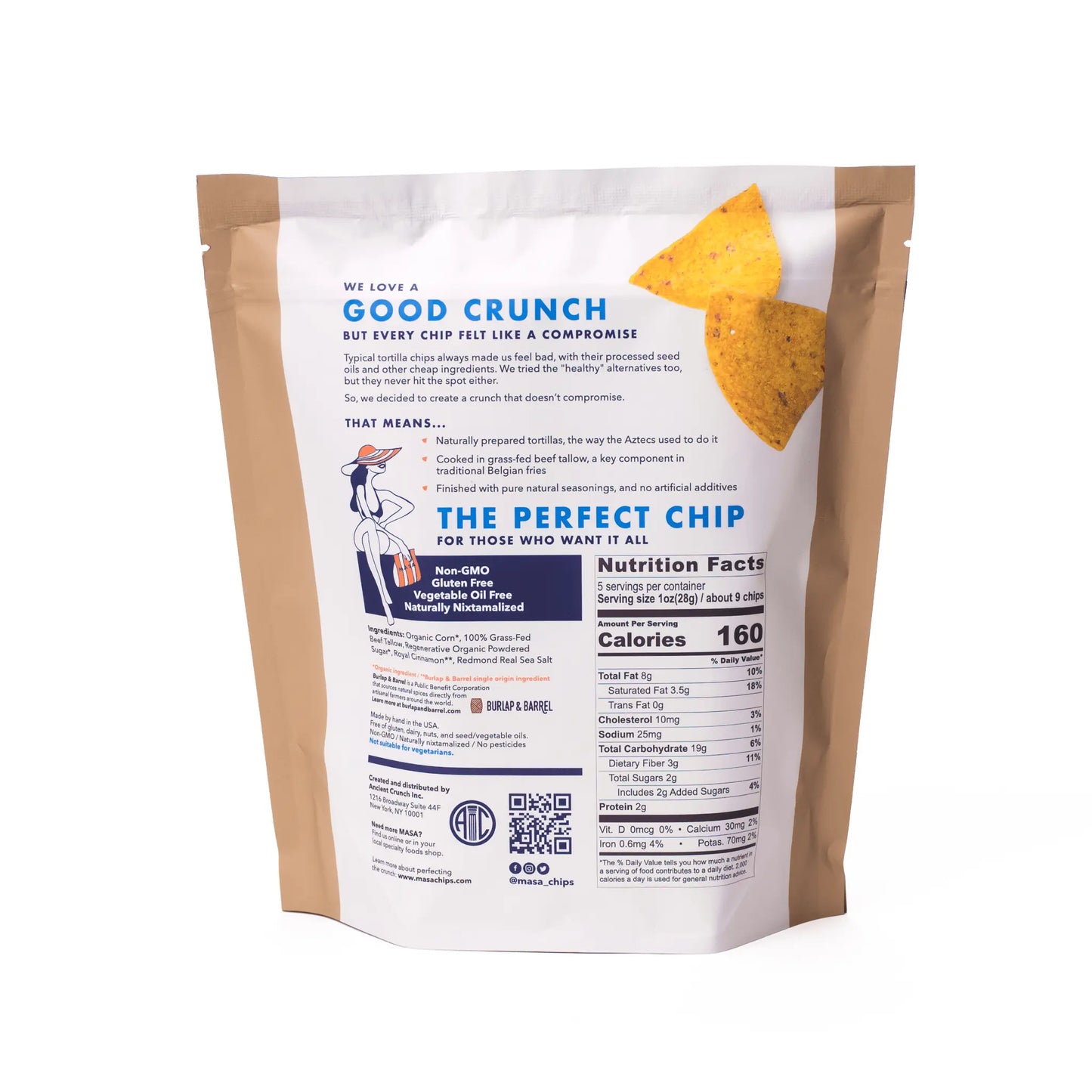 MASA Chips, Churro, 5oz Bag Case