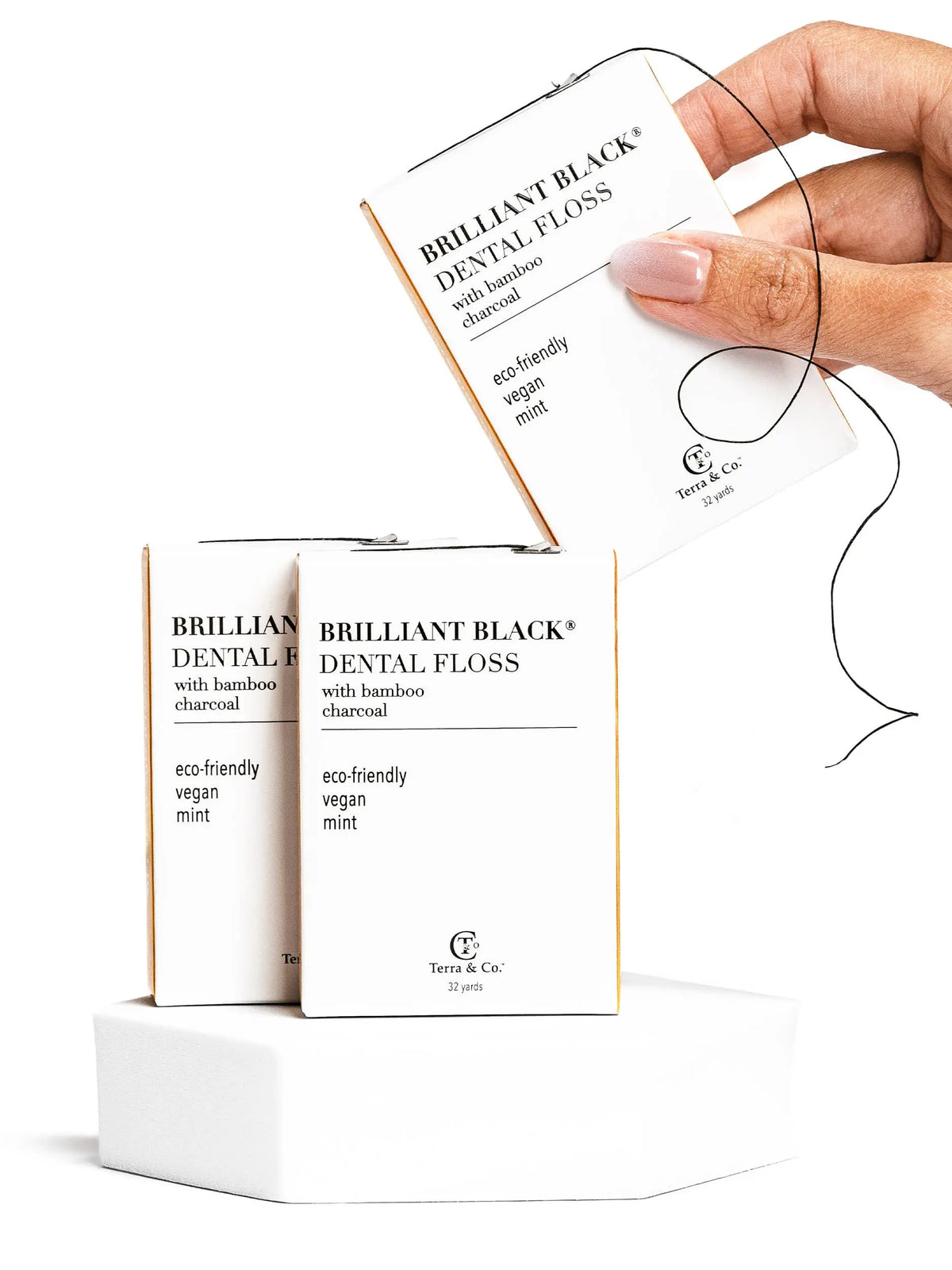 Brilliant Black Dental Floss Terra & Tide LLC.