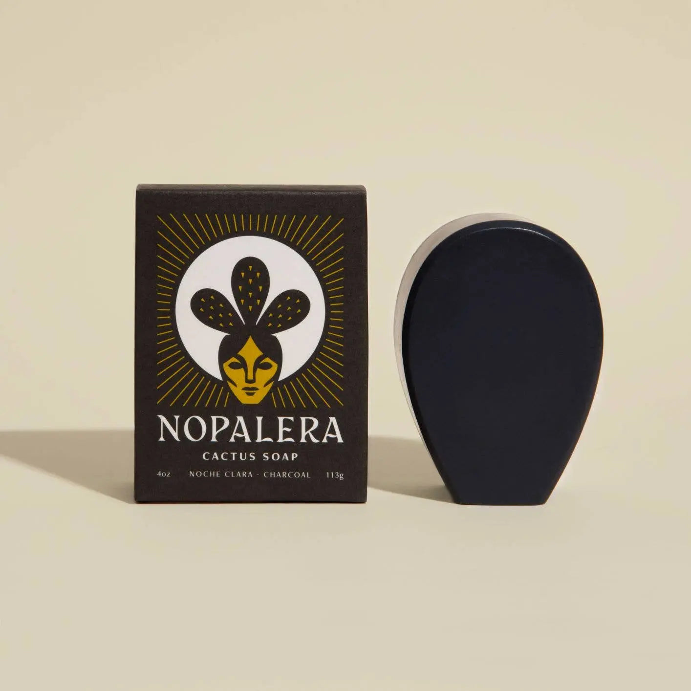 Noche Clara Cactus Soap with Charcoal, Sage and Eucalyptus Nopalera