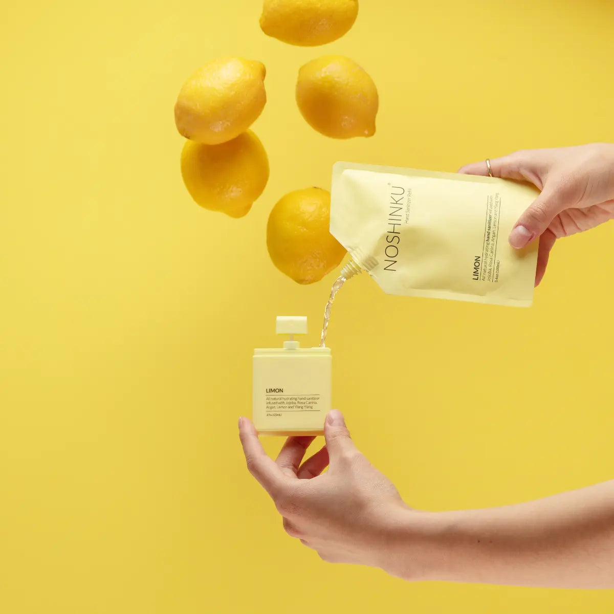 Refillable Lemon Ylang-Ylang Moisturizing Pocket Sanitizer Noshinku