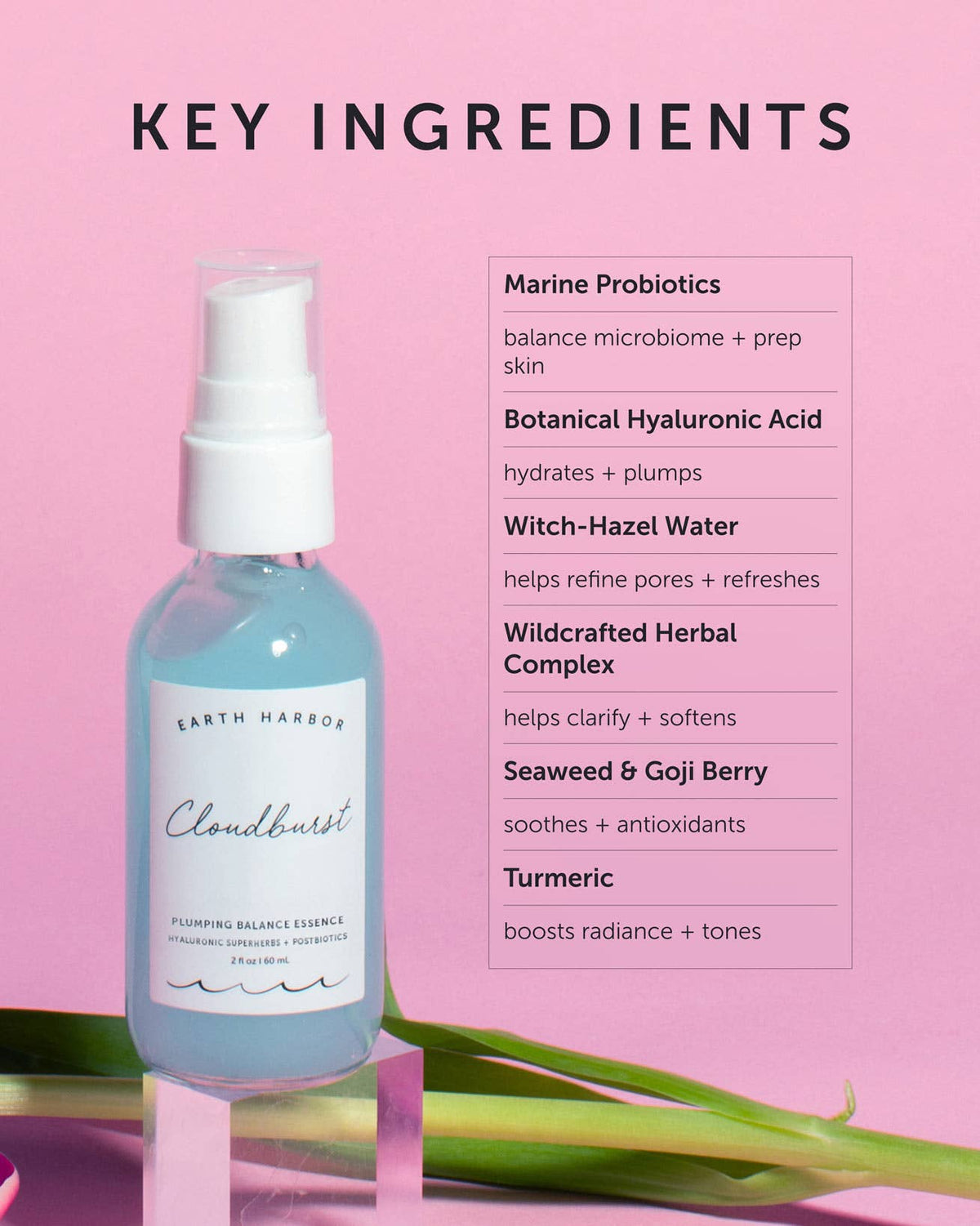CLOUDBURST Plumping Balance Essence: Hyaluronic Superherbs