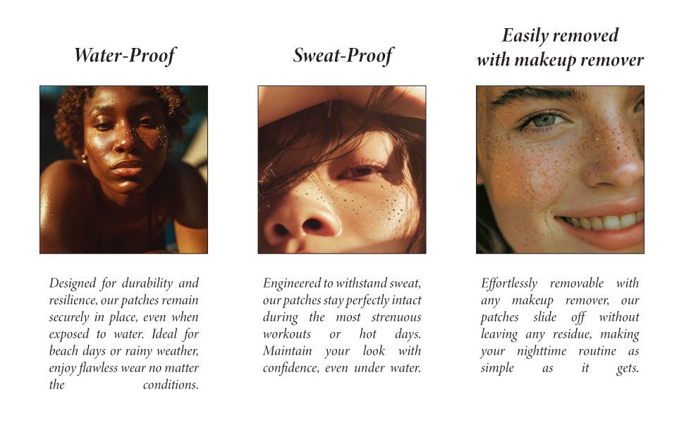 Gold Glitter Freckles — Makeup patches for every occasion: 6
