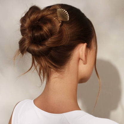 Metal Clam Shell French Hair Pin - Gold KITSCH