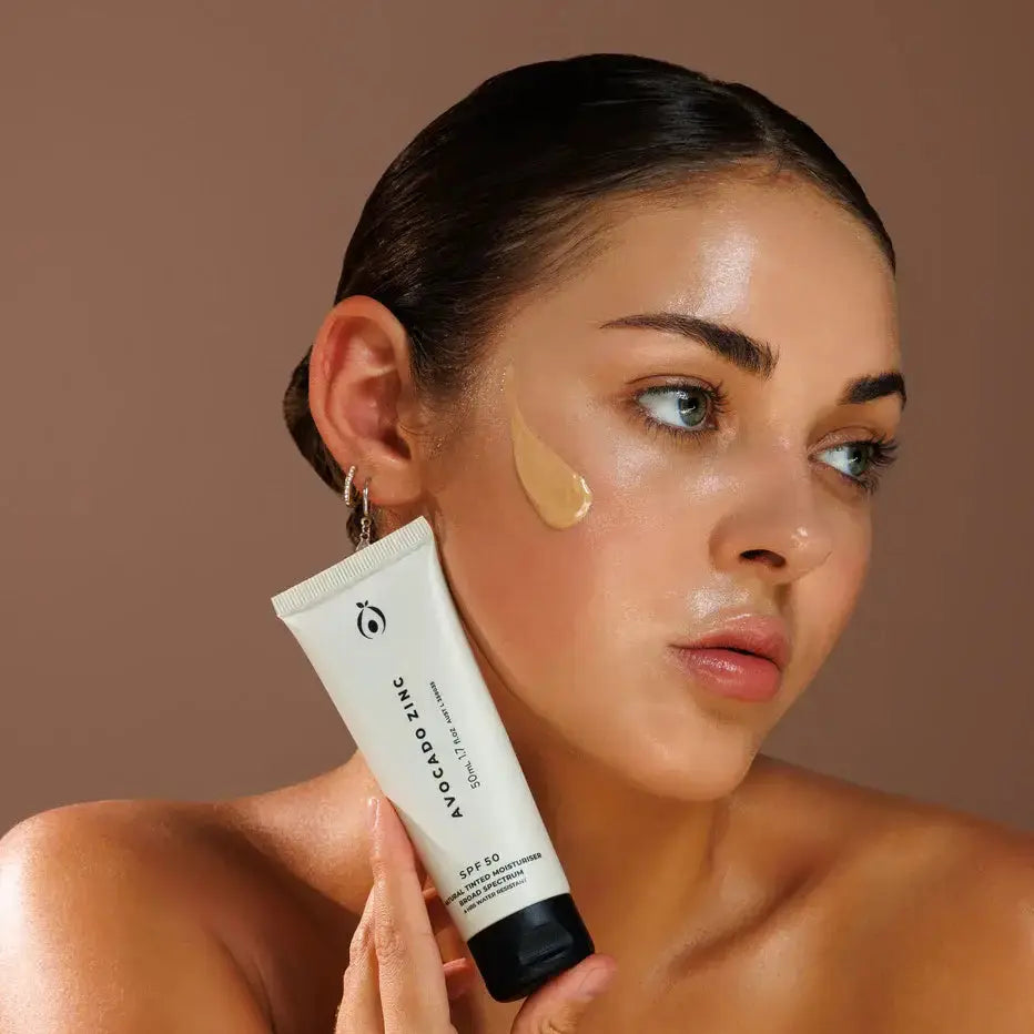 SPF 50 Natural Tinted Moisturiser: Medium-Dark Avocado Zinc