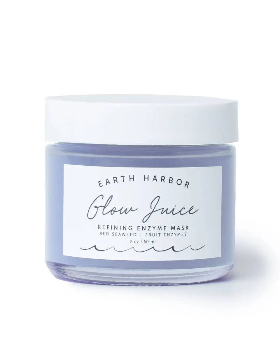GLOW JUICE Enzyme Mask: Red Seaweed + AHA/BHA + Aloe: 2 oz Earth Harbor Naturals