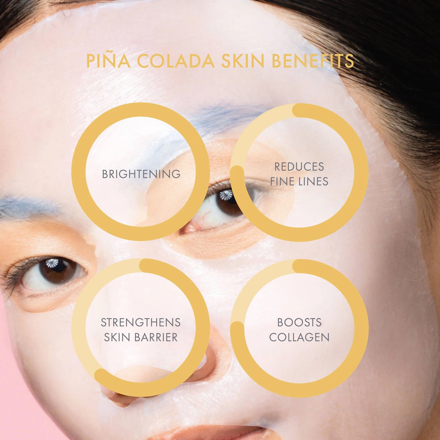 Piña Colada Revitalizing Biocellulose Mocktail Mask ESW Beauty