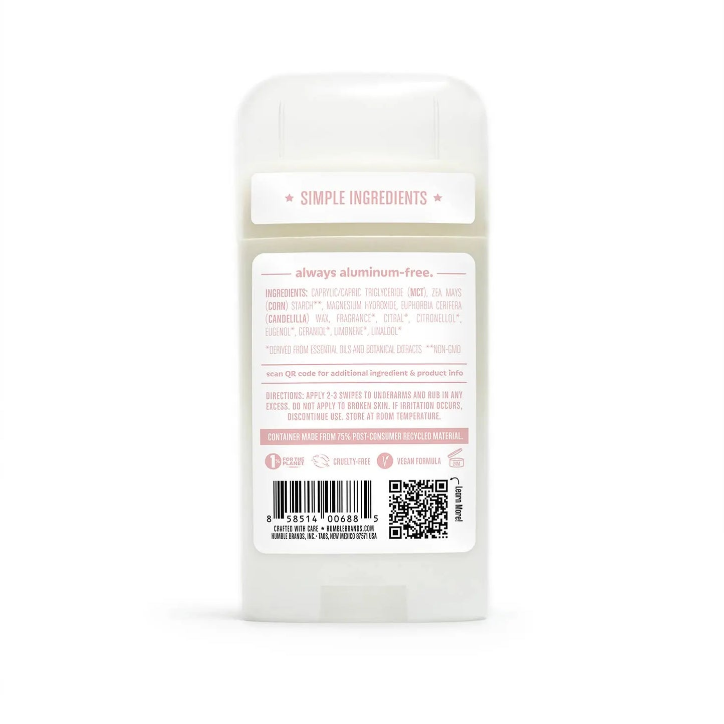 Moroccan Rose Vegan & Sensitive Deodorant Humble Brands, Inc.