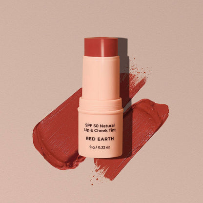 SPF 50 Natural Lip & Cheek Tint: Red Earth Avocado Zinc