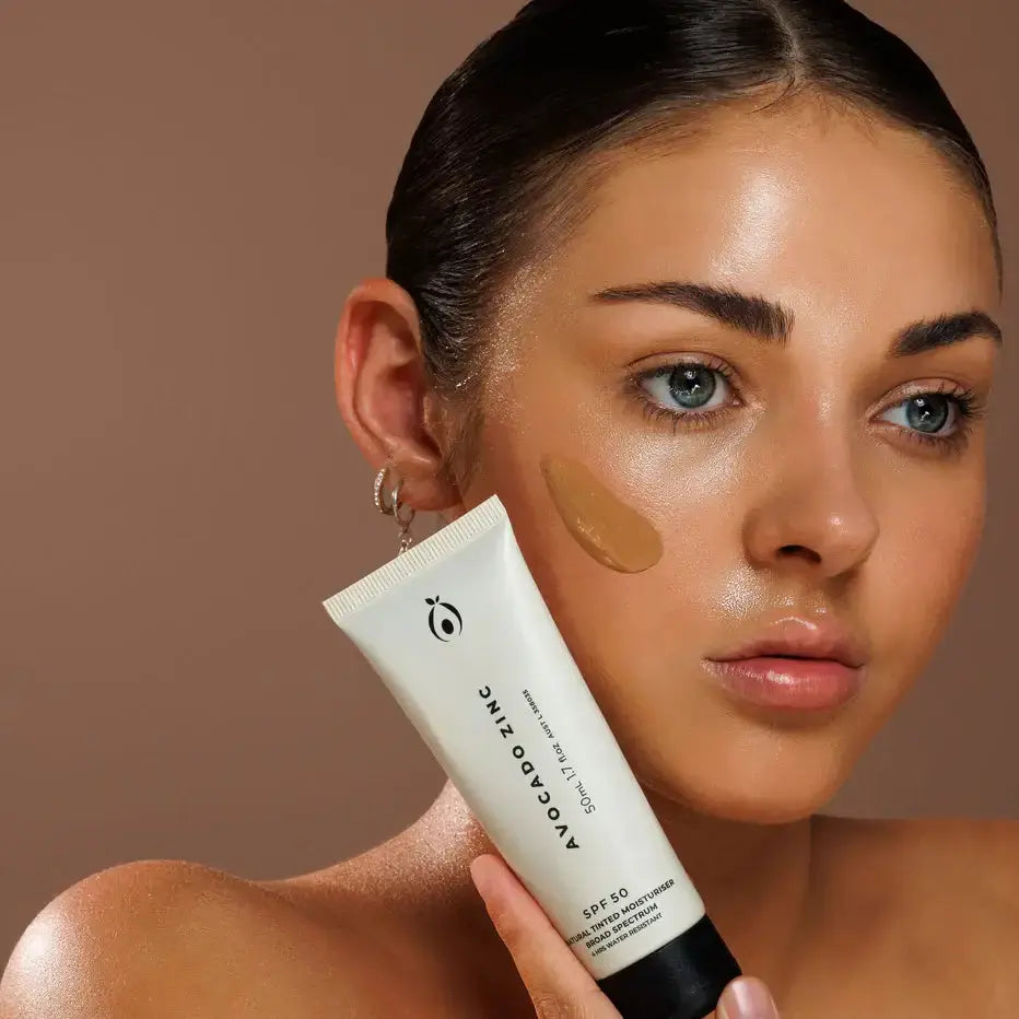 SPF 50 Natural Tinted Moisturiser: Medium-Dark Avocado Zinc