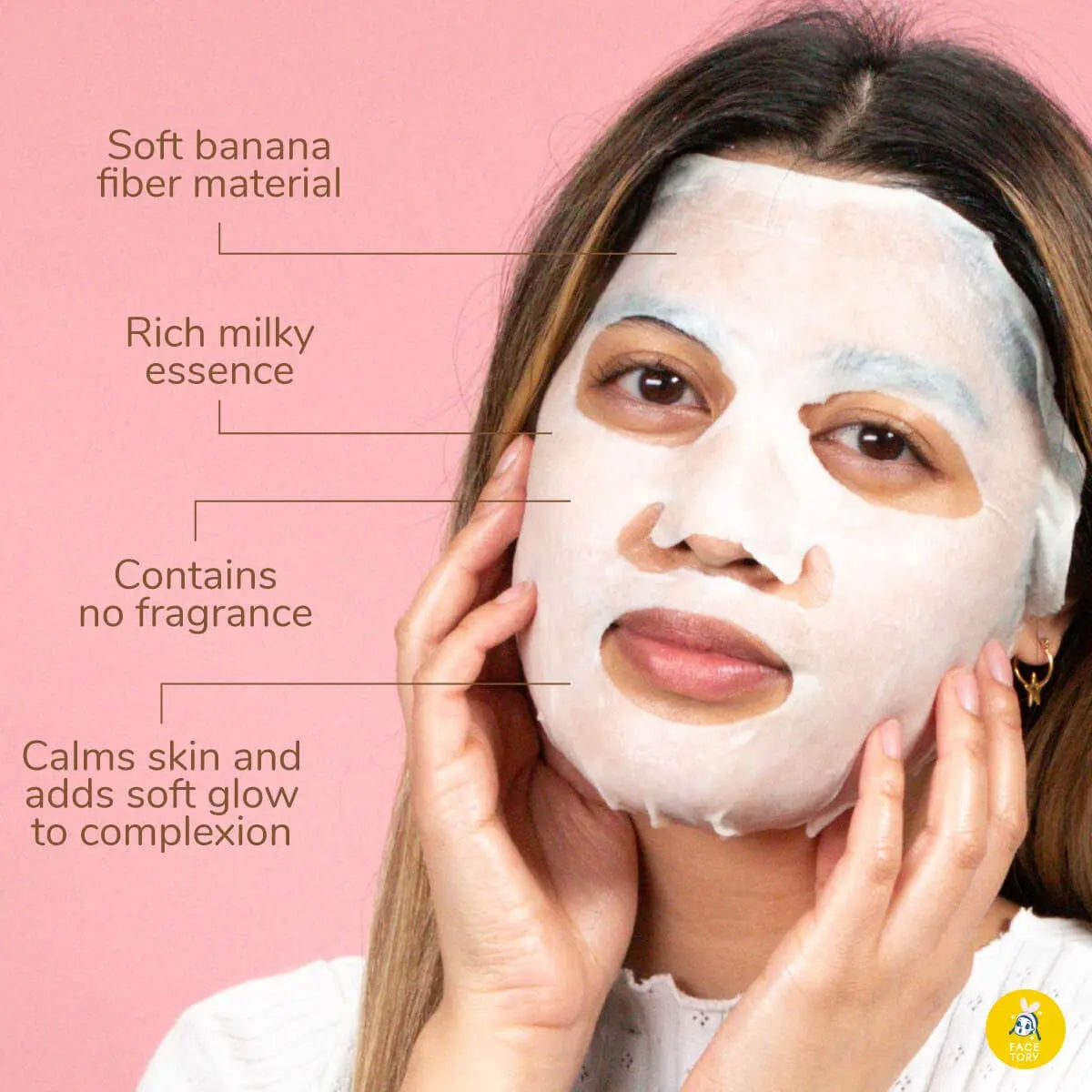 Sheet Face Mask - Korean Beauty - Soothing - Oats My Bananas FaceTory