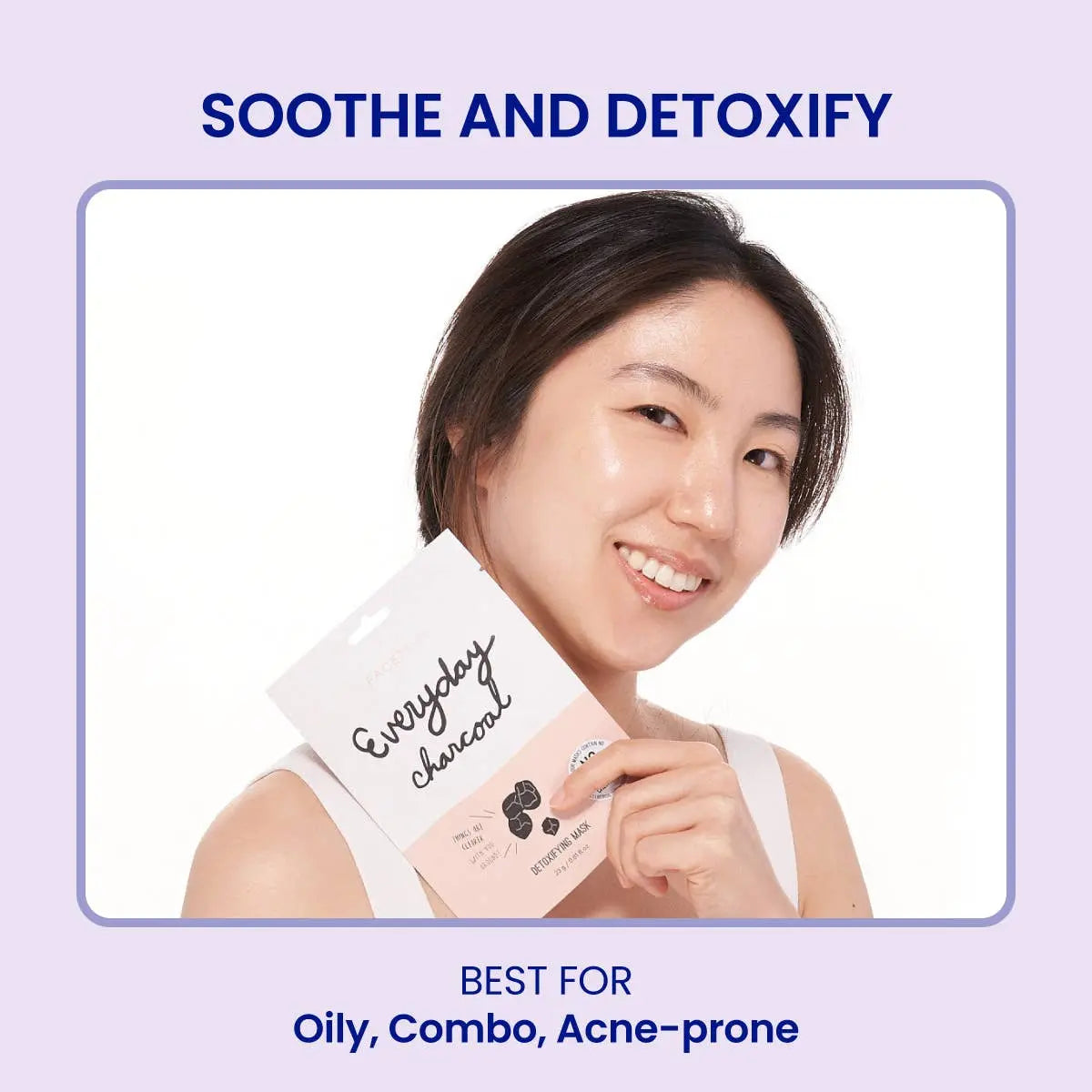 Face Mask - Korean Beauty - Detoxifying - Everyday- Charcoal FaceTory