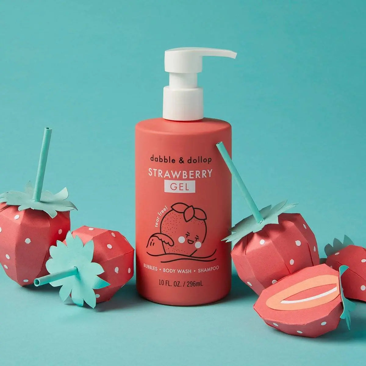 All-Natural Strawberry Shampoo, Body Wash & Bubbles Dabble & Dollop
