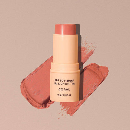 SPF 50 Natural Lip & Cheek Tint: Red Earth Avocado Zinc